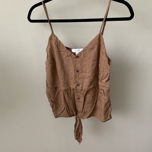 Cute front tie tank top